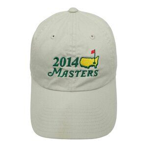 American Needle 2014 Masters Adjustable Tuck Strap Cap Golf Baseball Hat Khaki